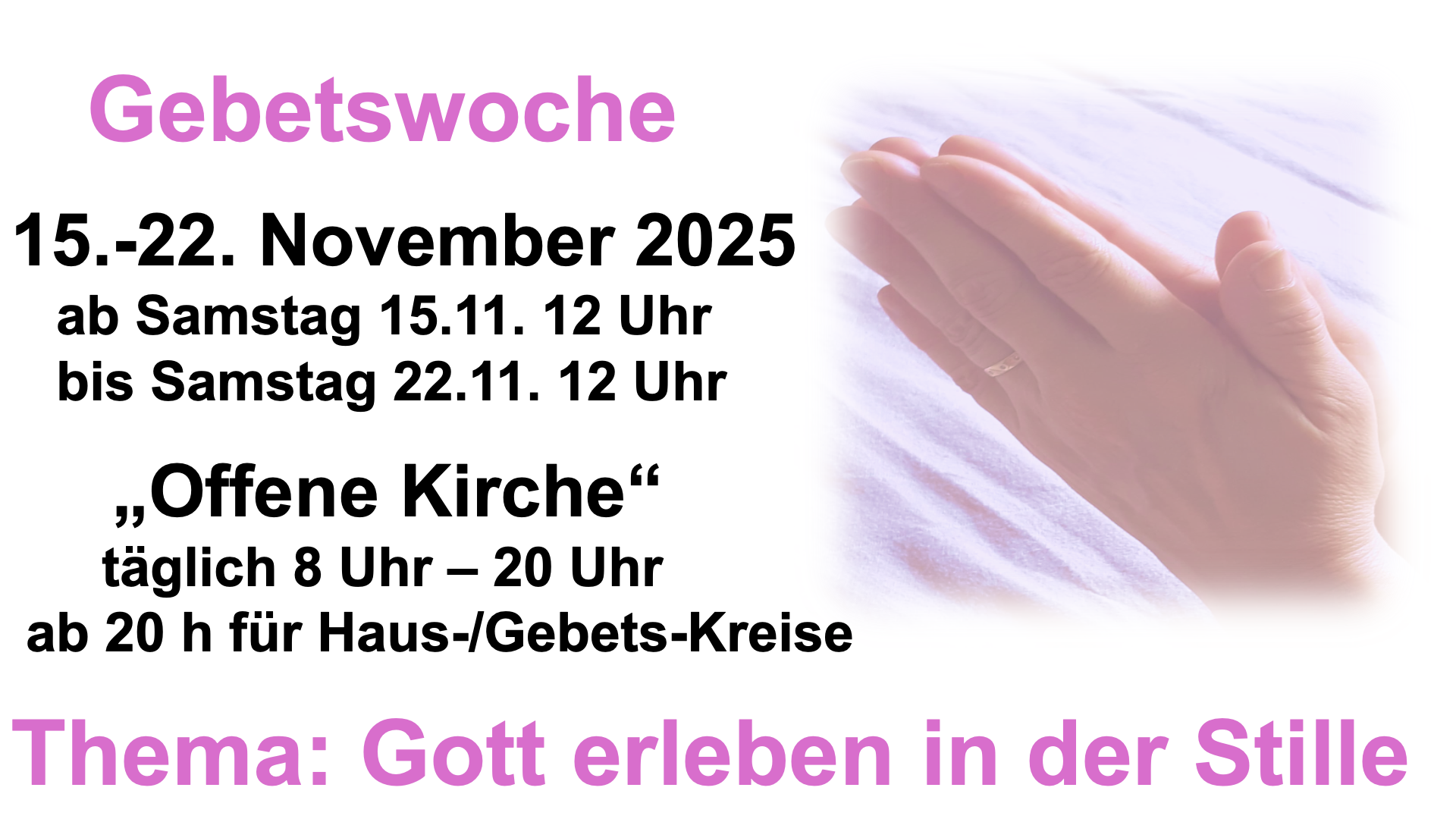 Gebetswoche 25 Beamerfolie