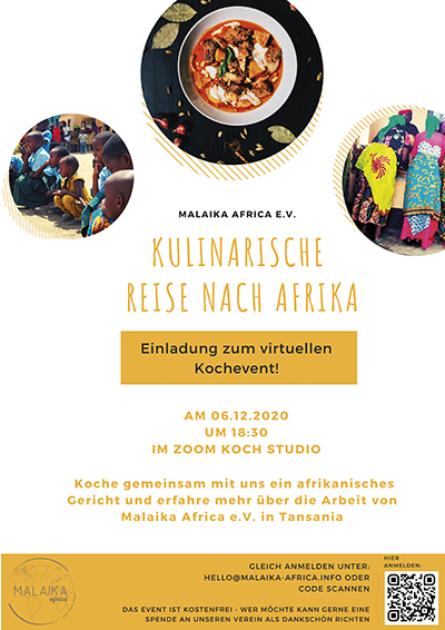 Malaika Africa Kochevent Flyer FIN