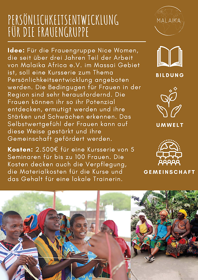 One Pager Nice Orphans Projekte 2022 Malaika Africa eV Seite 2