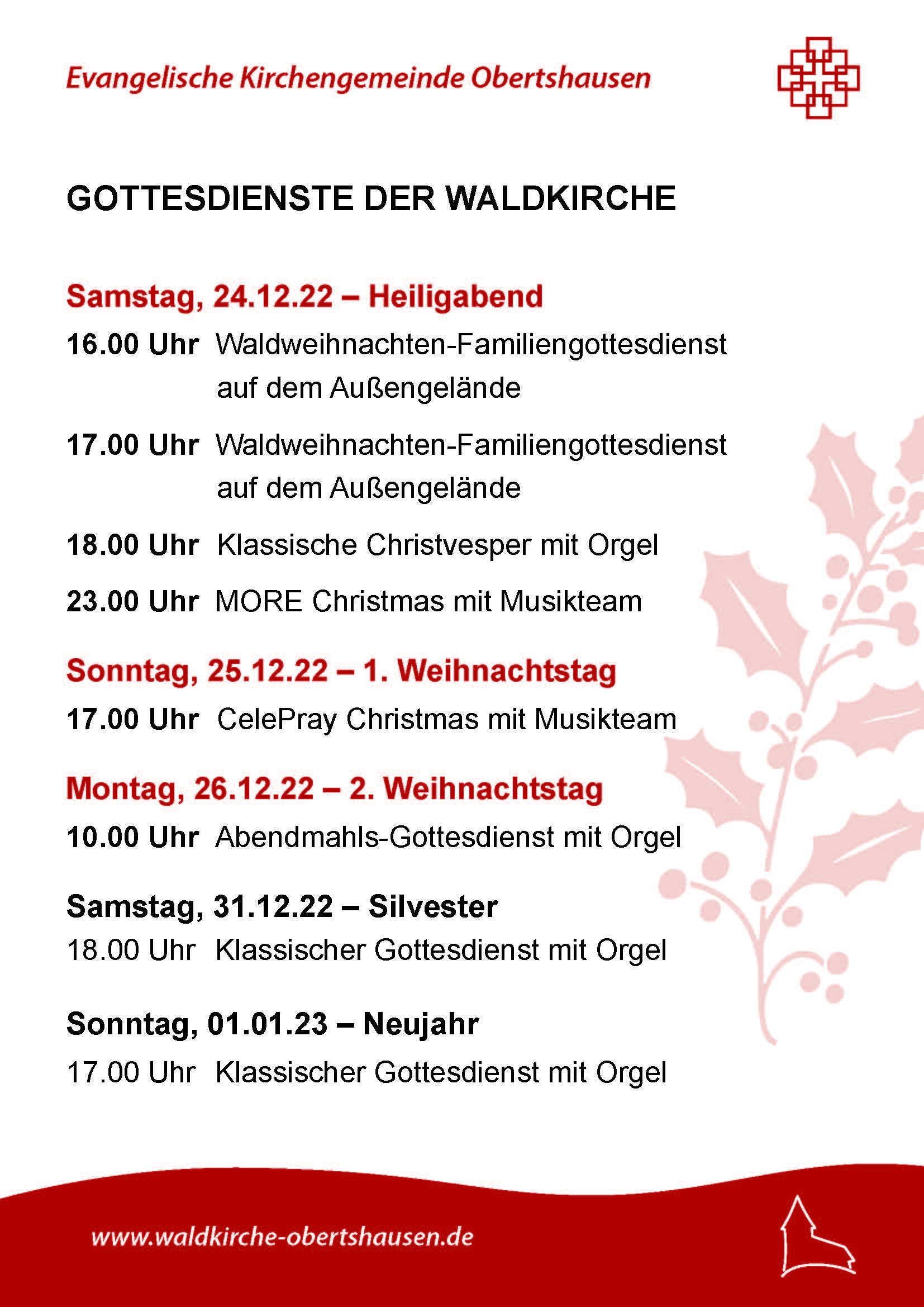 Weihnachtsgodis Kirchengemeinde 2022